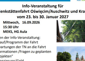 Infoveranstaltung Gedenkstättenfahrt